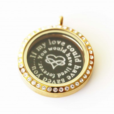 If my love could have saved you - Locket and Plate Set - 3cm